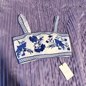 ALEXIS brand Beautiful Embroidered Crop Top